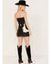 Boot Barn x Understated Leather Women's Dance Till Dawn Leather Skirt, Cream/black, hi-res