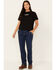 Image #1 - Dickies Women's Relaxed Fit Carpenter Straight Denim Jeans, Stone, hi-res
