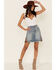 Image #1 - Driftwood Women’s Light Wash Patchwork Denim Skirt, , hi-res