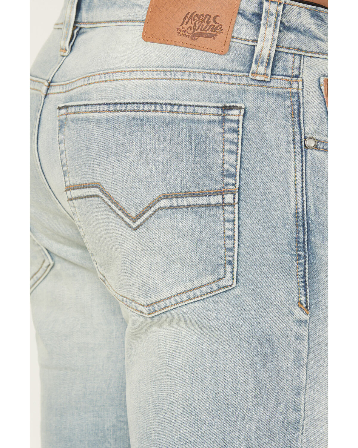 Image #4 - Moonshine Spirit Men's Gotham Wash Decker Slim Straight Stretch Denim Jeans, Light Wash, hi-res