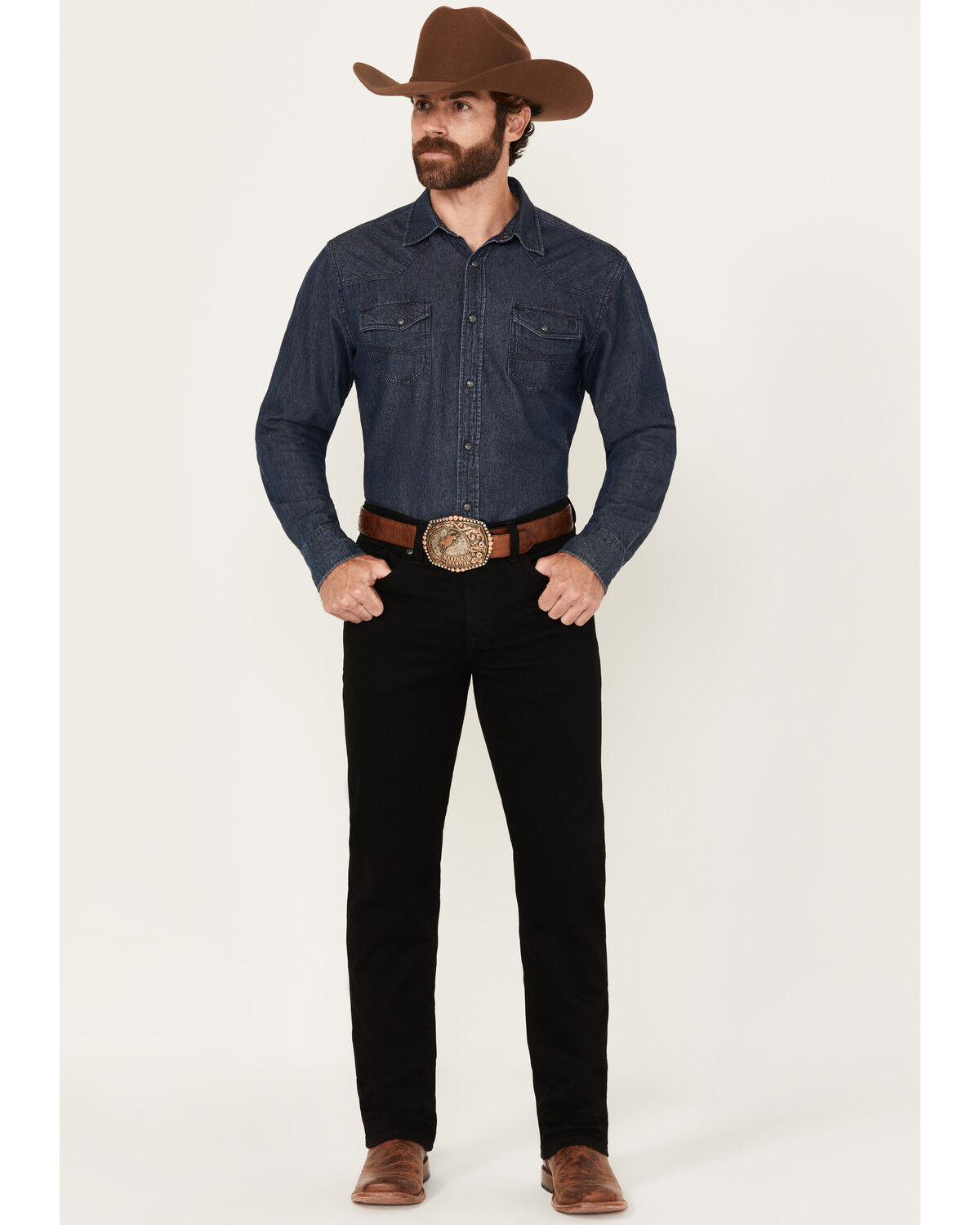 Image #1 - RANK 45® Men's Slim Straight Performance Stretch Denim Jeans, Black, hi-res