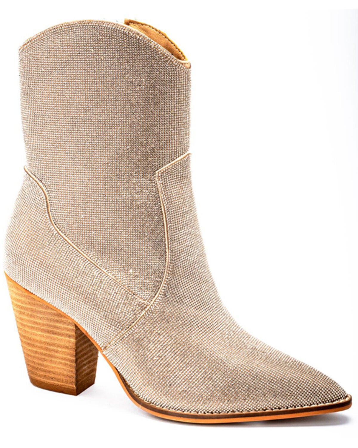 Hey Girl by Corkys Women's Selfie Fashion Booties - Round Toe, Nude, hi-res