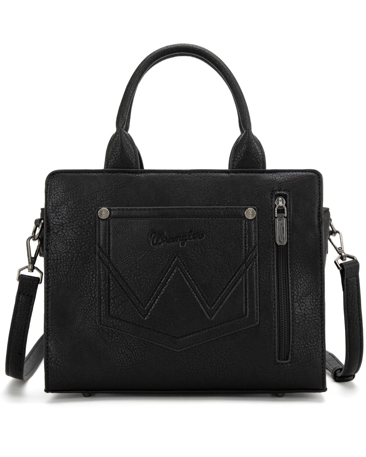 Image #3 - Wrangler Women's Jessie Embroidered Crossbody Tote, Black, hi-res