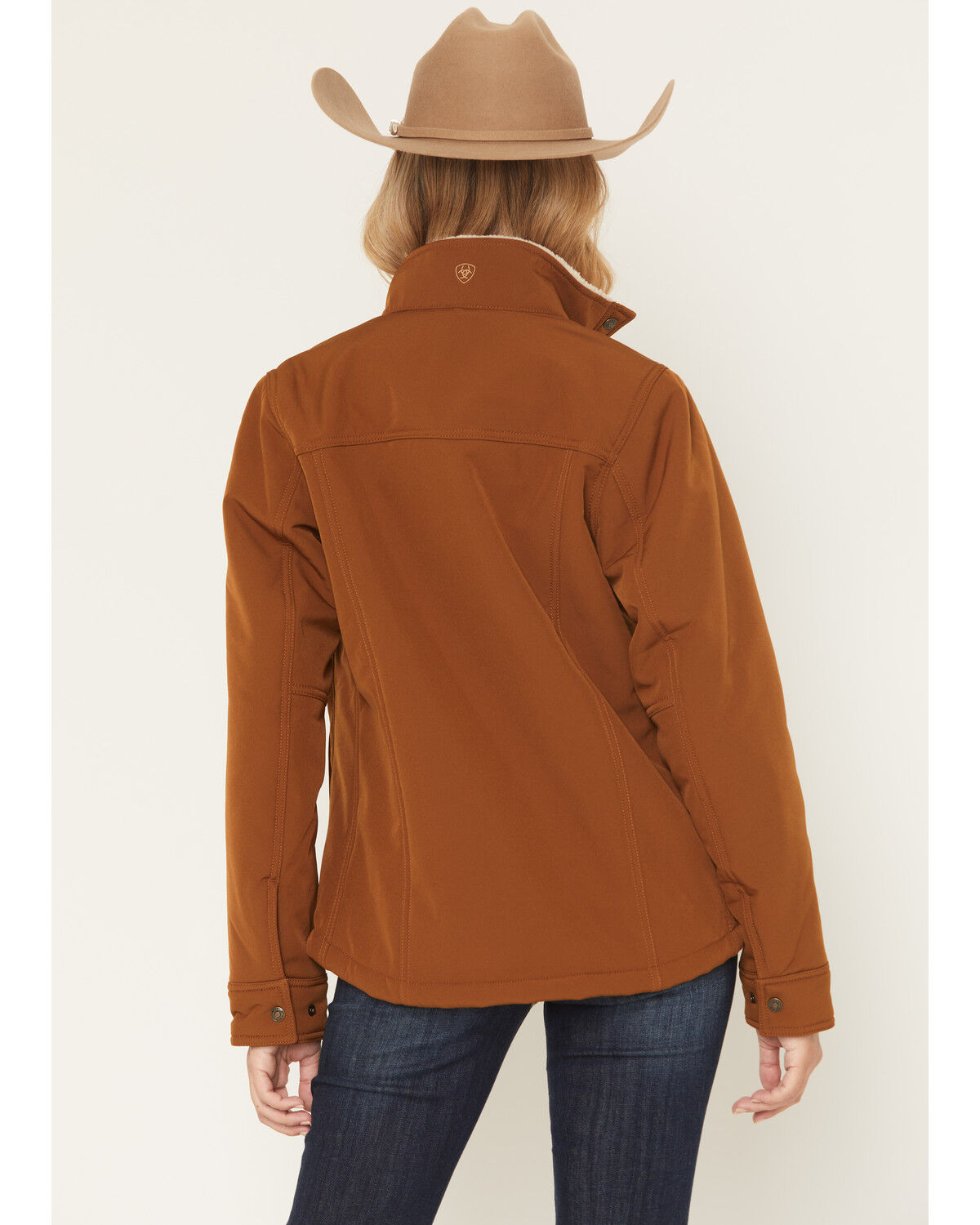 Image #4 - Ariat Women's Berber Back Barn Softshell Jacket, Chestnut, hi-res