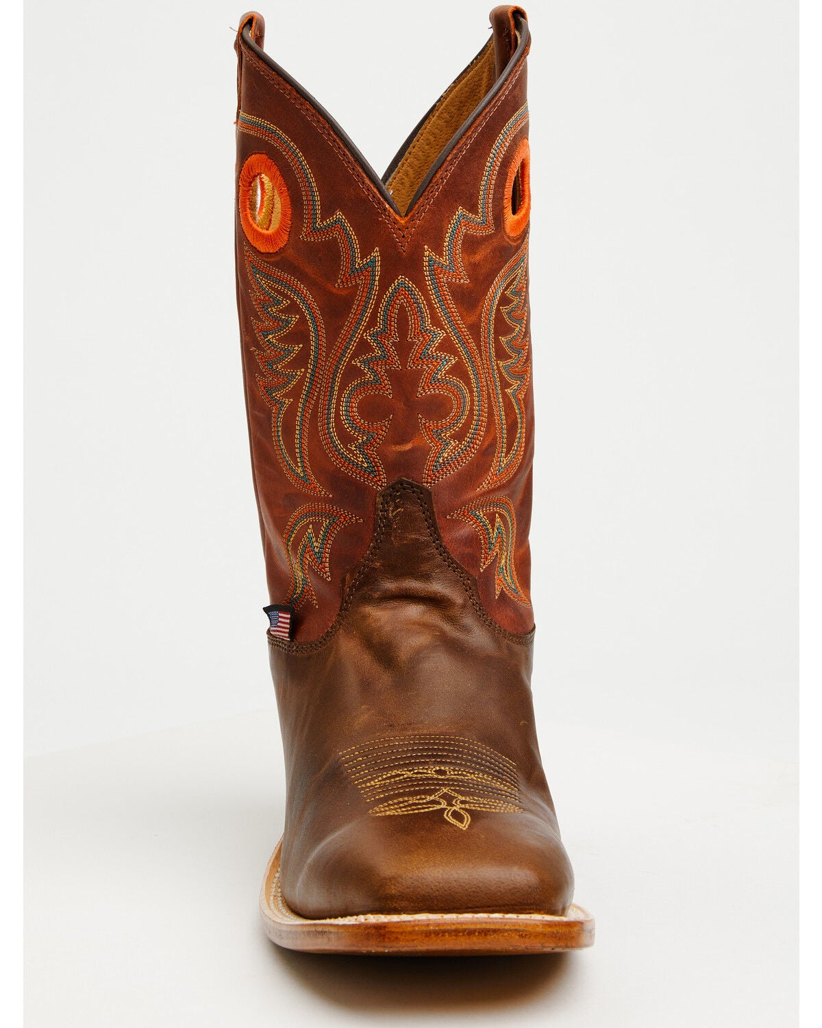 Image #4 - Justin Men's Bent Rail Nash Western Boots - Broad Square Toe, Brown, hi-res