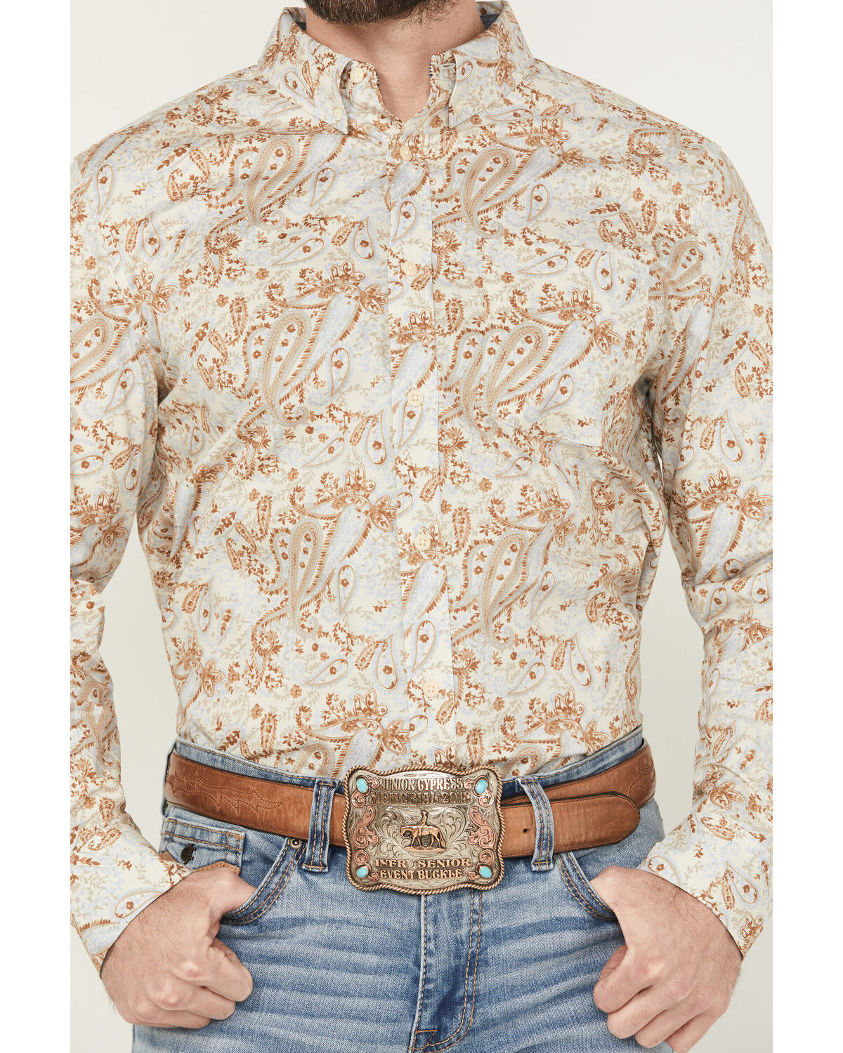 Cody James Men's Porter Floral Print Long Sleeve Button-Down Stretch Western Shirt