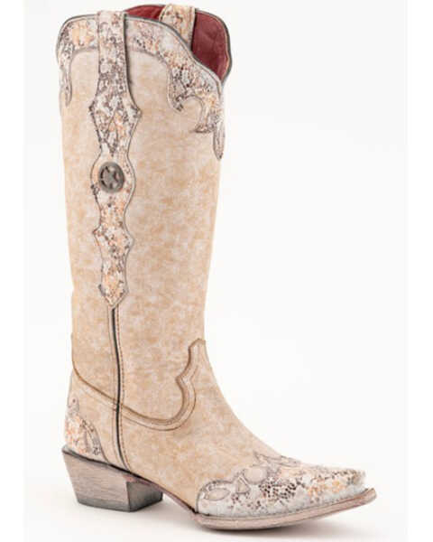 Ferrini Women's Tessa Sand Western Boots - Snip Toe, Sand, hi-res