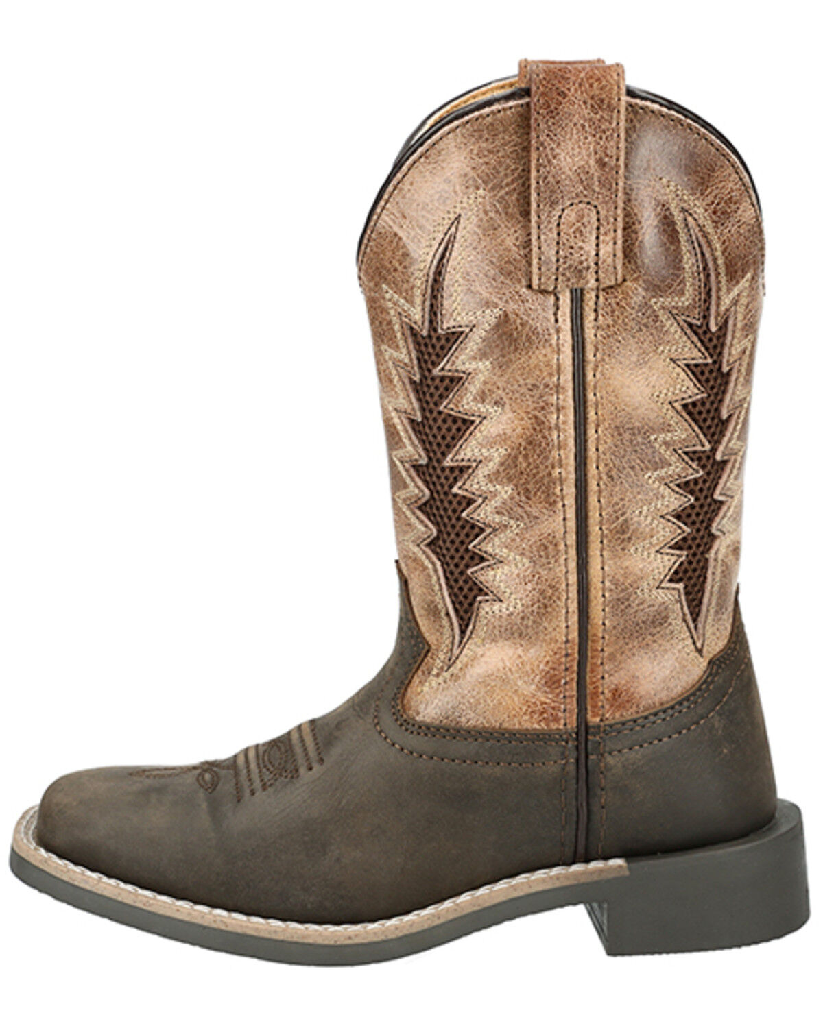 Image #3 - Smoky Mountain Little Boys' Desperado Western Boots - Broad Square Toe, Dark Brown, hi-res