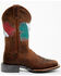 RANK 45 Women's Arbie Western Performance Boots - Broad Square Toe, Brown, hi-res