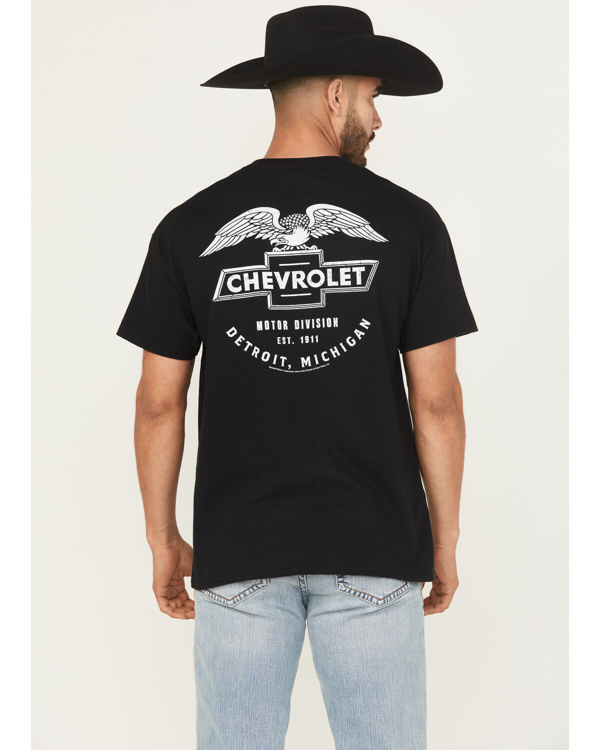Image #1 - Buckwear Men's Chevy Eagle Short Sleeve Graphic T-Shirt - Big, Black, hi-res