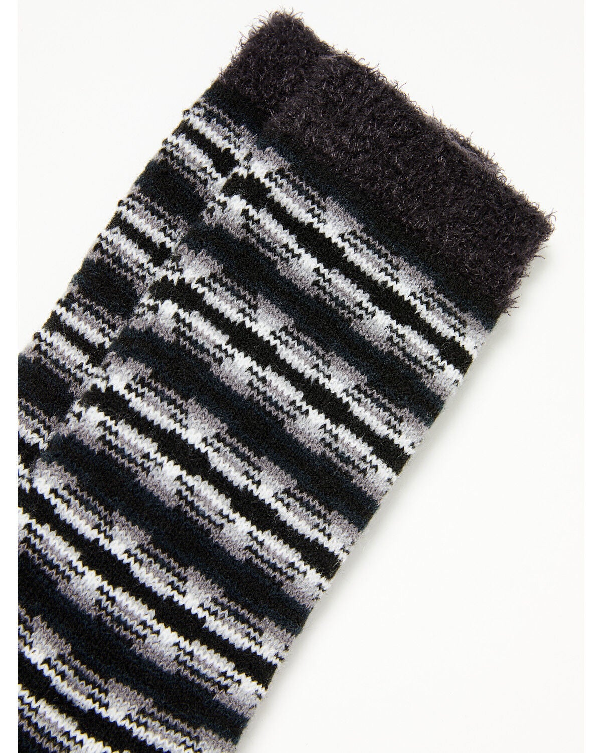 Image #2 - Cody James Men's Onyx Southwestern Print Cozy Crew Socks, Black, hi-res