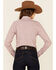 Image #4 - Cinch Women's Pink Geo Print Long Sleeve Snap Western Core Shirt, Pink, hi-res