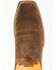 Image #6 - Justin Men's Billet Cowhide Leather Western Boots - Square Toe, Orange, hi-res
