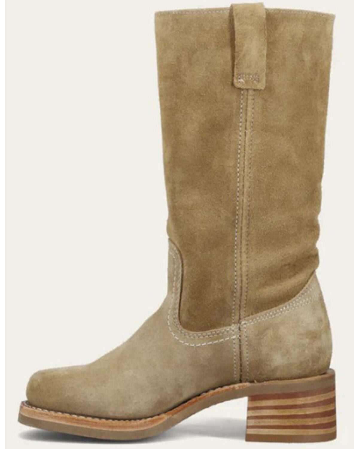 Image #3 - Frye Women's Campus 12R Suede Fashion Boots - Round Toe, Tan, hi-res