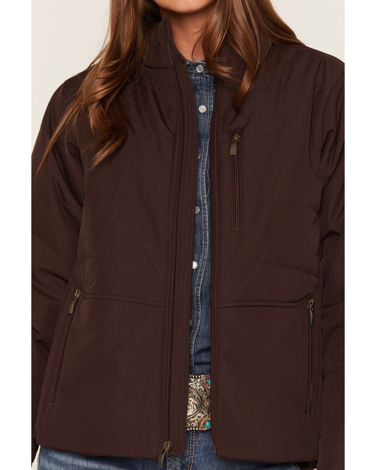 Image #3 - Ariat Women's Titan Concealed Carry Insulated Jacket, Chocolate, hi-res