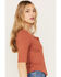 Image #2 - Idyllwind Women's Lucy Square Neck Henley Shirt, Pecan, hi-res