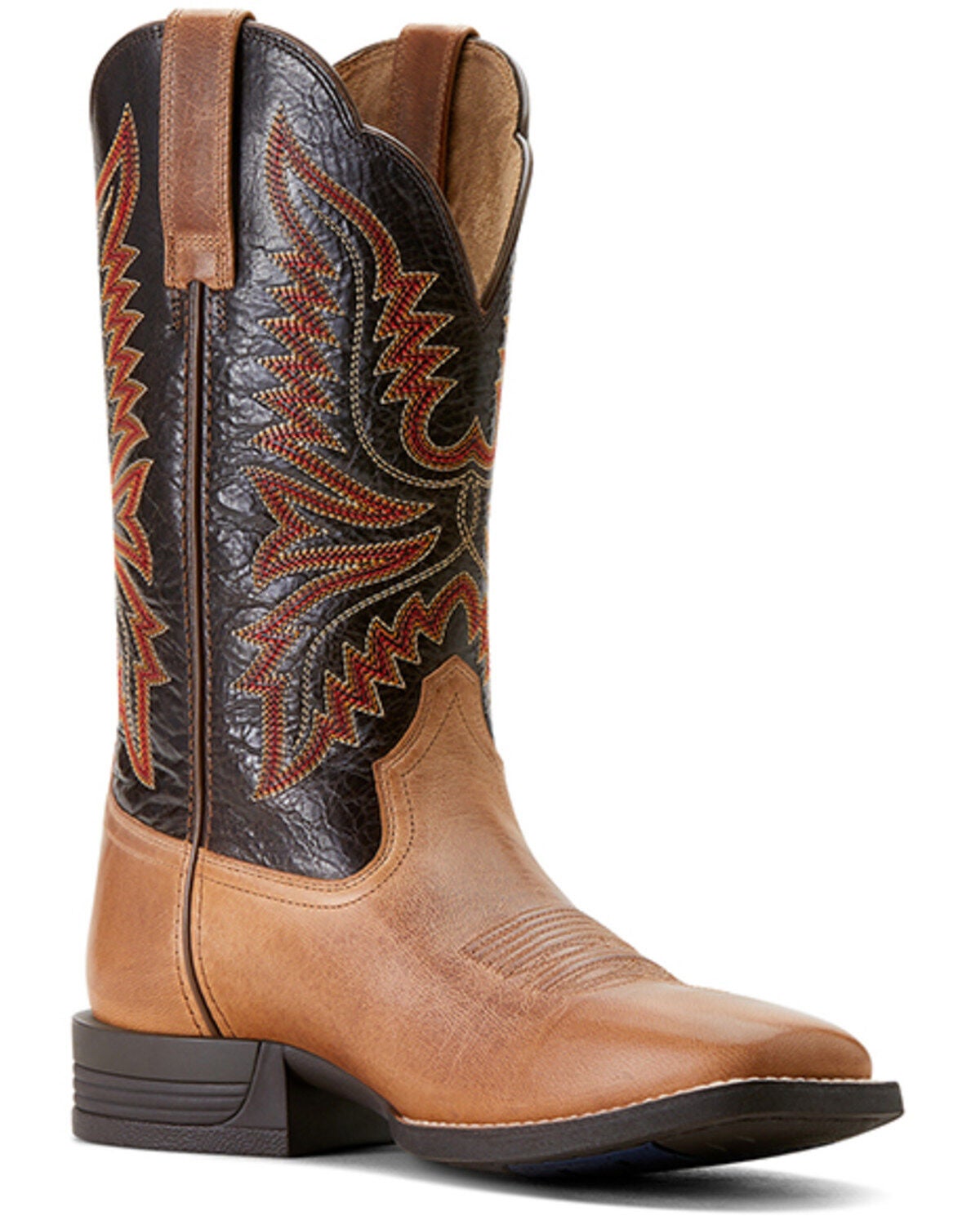 Ariat Men's Brush Creek Mesa Performance Western Boots - Broad Square Toe, Brown, hi-res