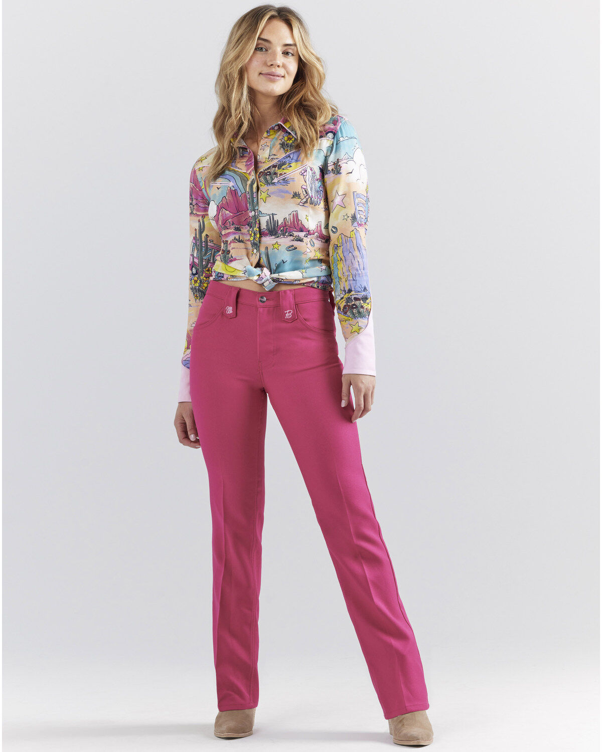 Image #2 - Wrangler® X Barbie™ Women's High Rise Wrancher Jeans, , hi-res