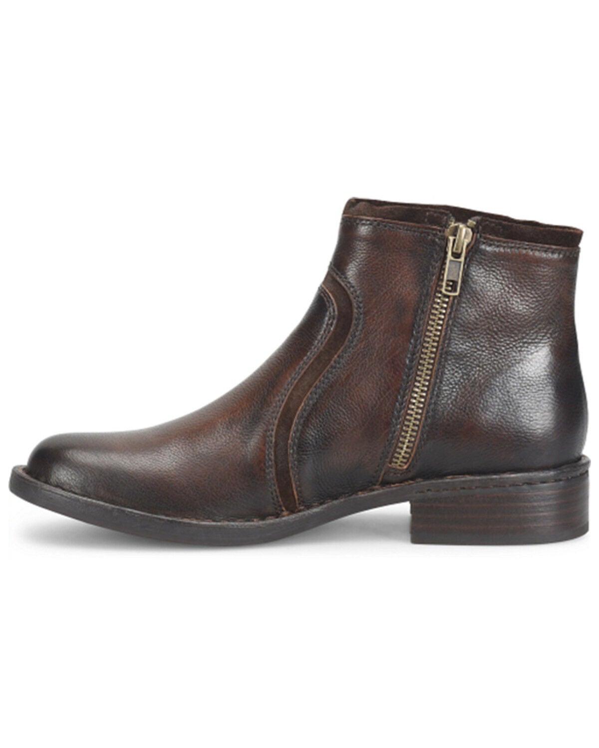 Image #3 - Born Women's Cincy Booties - Round Toe, Brown, hi-res