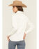 Image #4 - Wrangler X Lainey Wilson Women's Satin Star Embroidered Long Sleeve Snap Western Shirt, White, hi-res