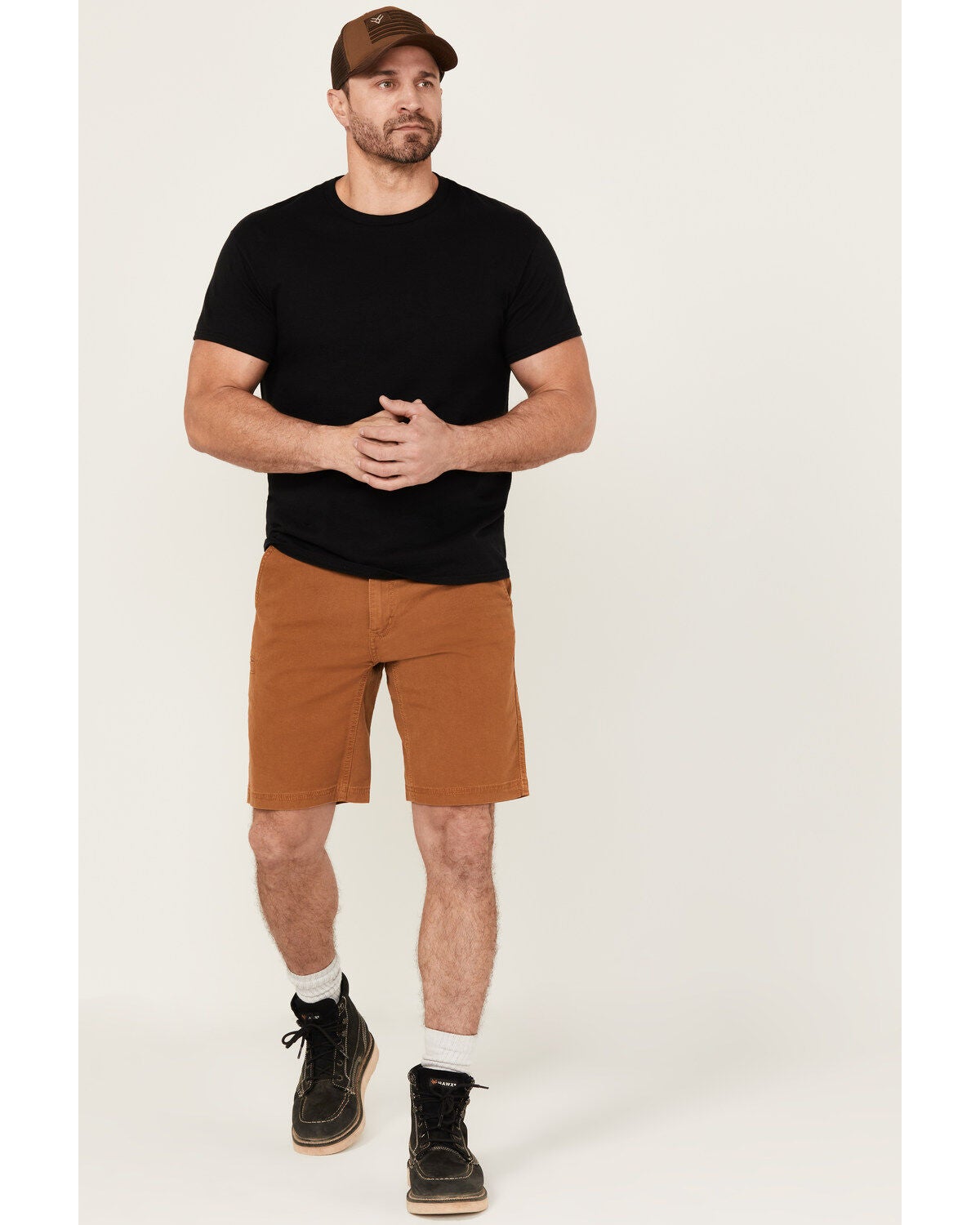 Hawx Men's Chip Flat Front Work Shorts, Rust Copper, hi-res