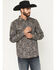 Image #1 - Moonshine Spirit Men's High Strung Paisley Print Long Sleeve Snap Western Shirt, Dark Brown, hi-res