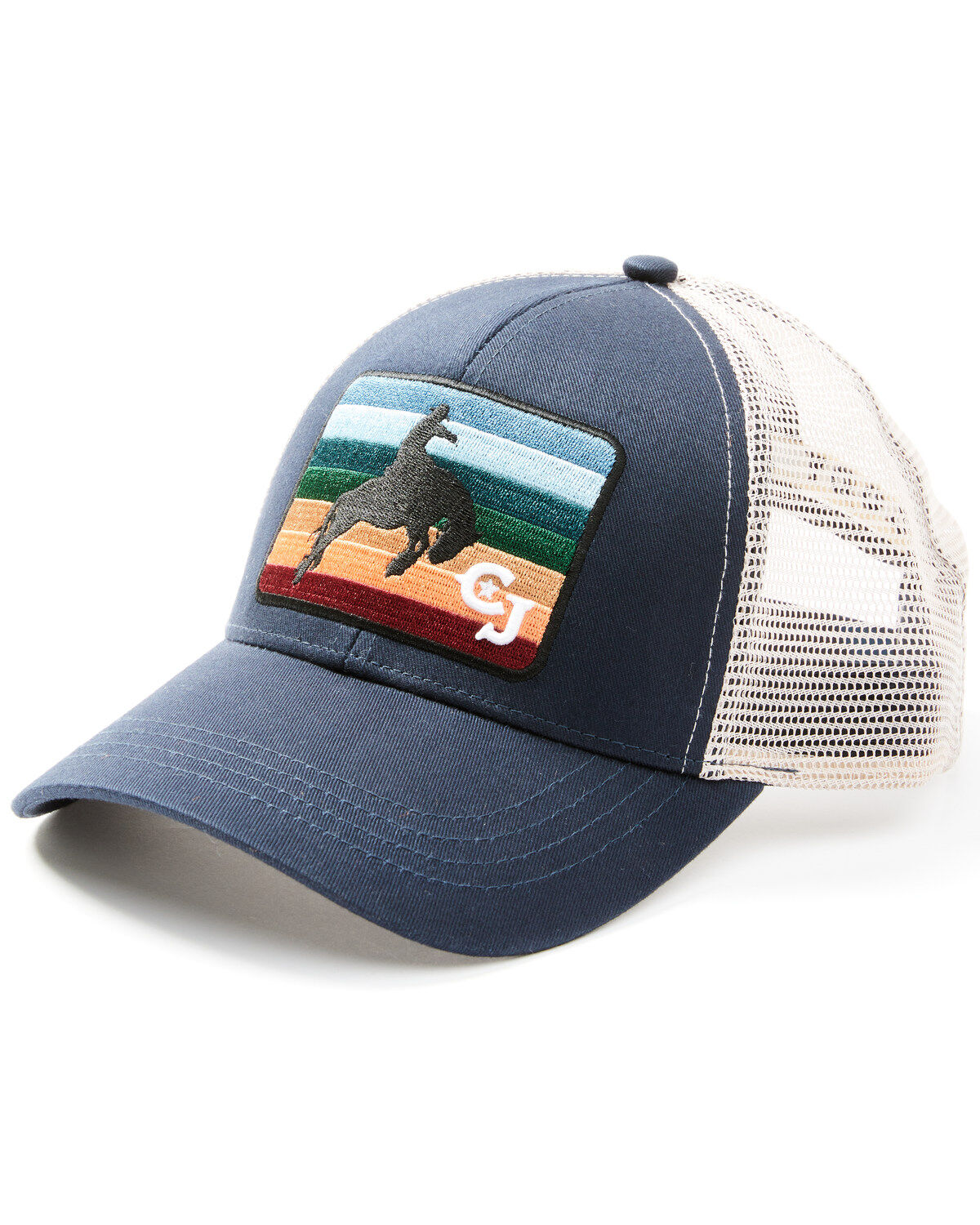 Image #1 - Cody James Men's Serape Bullrider Patch Ball Cap, Blue, hi-res