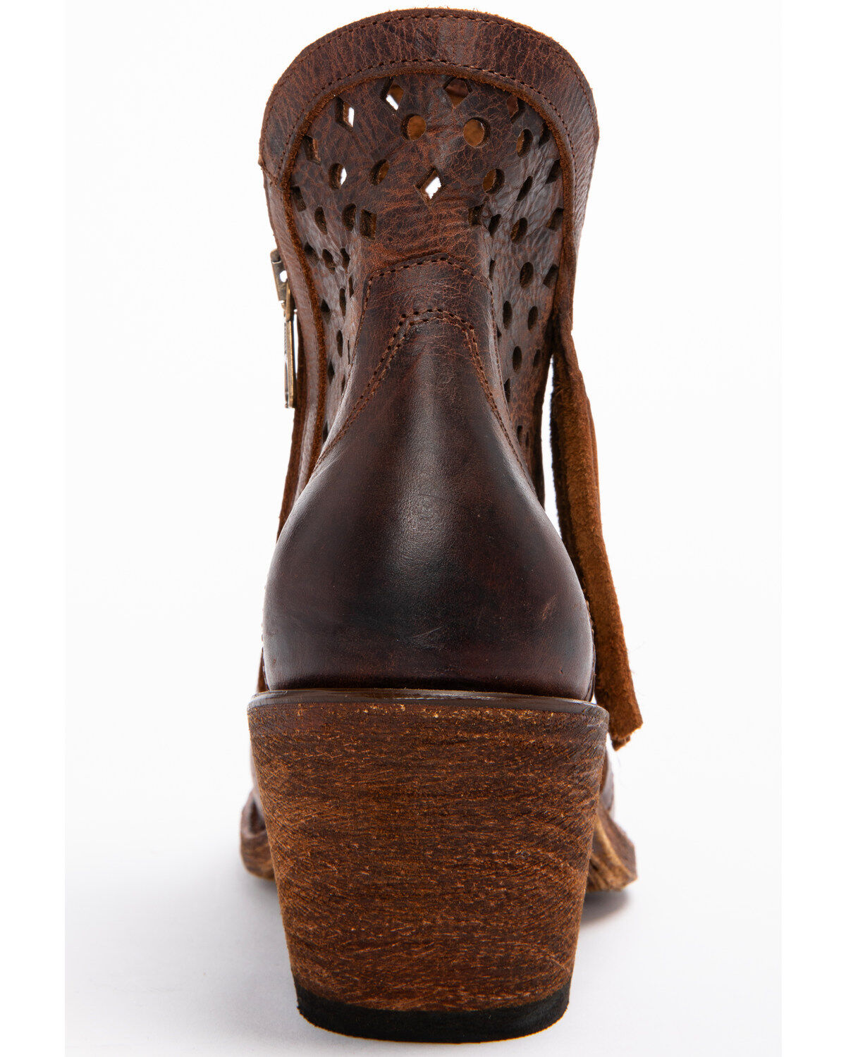 Image #5 - Shyanne Women's Brown Nicki Zipper Booties - Round Toe, , hi-res