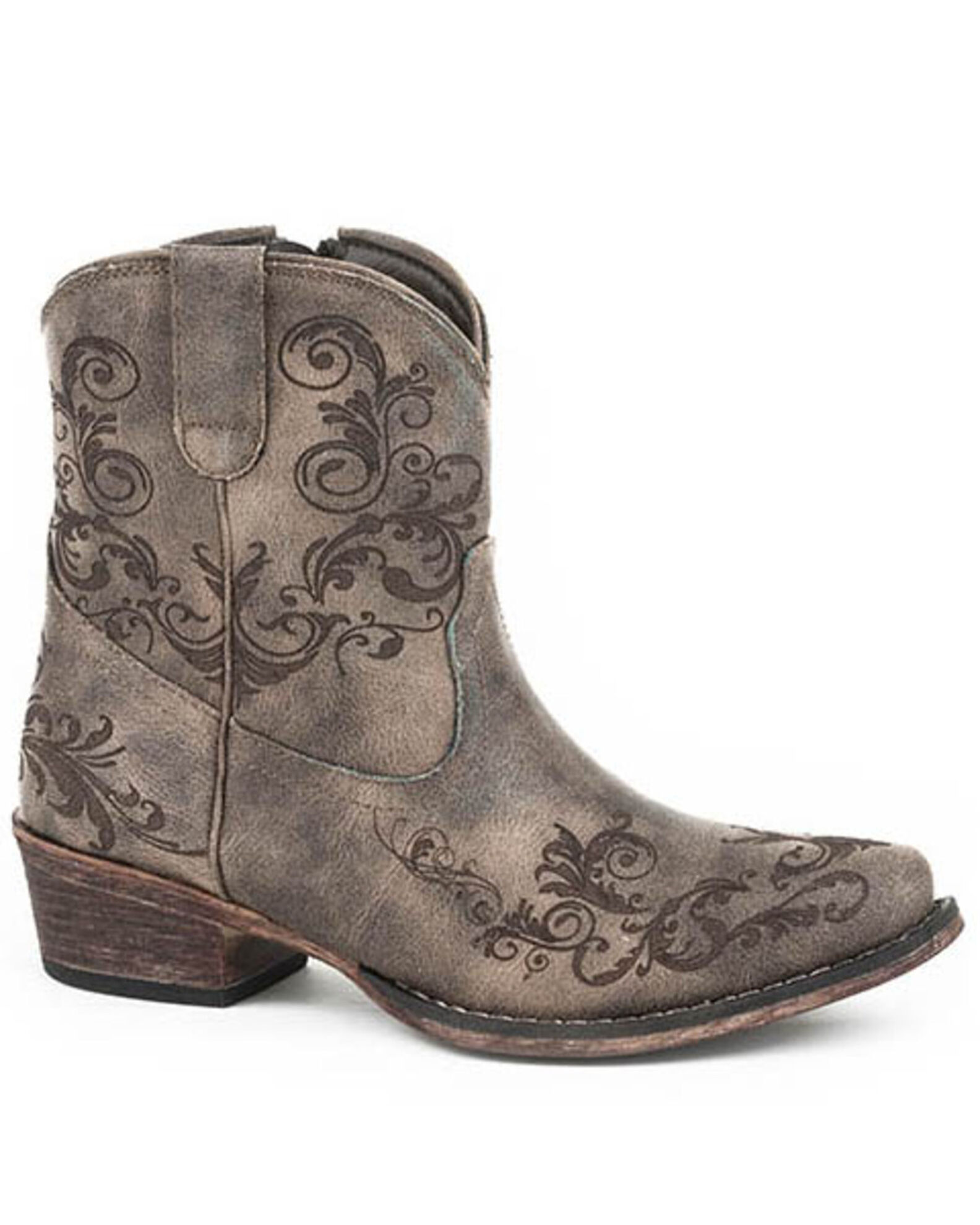 Women's faux leather western boots cheap