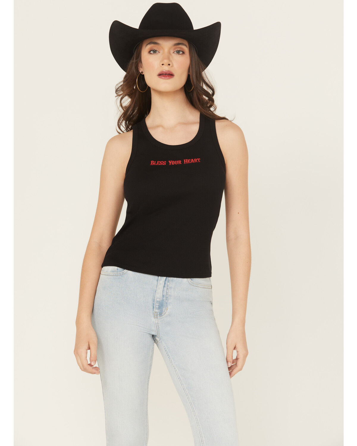Image #1 - Youth in Revolt Women's Bless Your Heart Tank, Black, hi-res