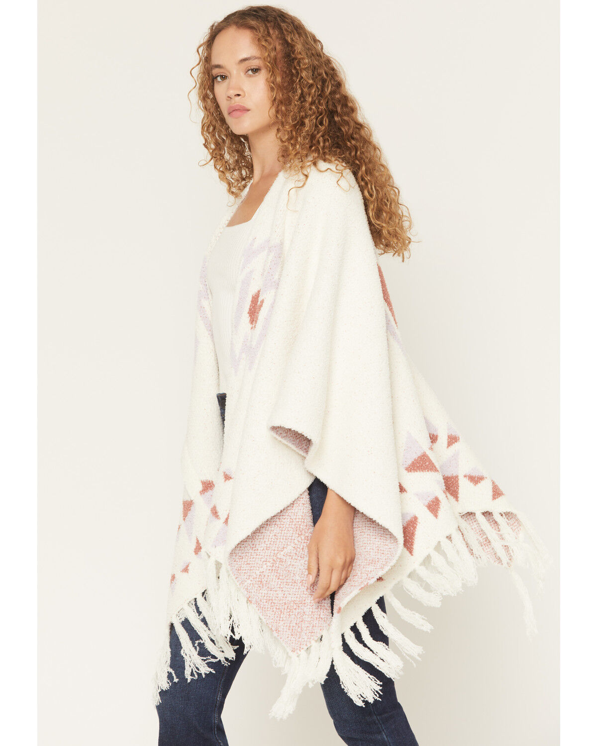 Image #2 - Idyllwind Women's Meadowlark Cozy Shawl Sweater, Cream, hi-res