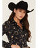 Image #2 - Idyllwind Women's Western Conversation Print Long Sleeve Pullover Stretch Western Shirt, Black, hi-res