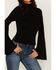 Image #3 - Shyanne Women's Rib Knit Mock Neck Bell Sleeve Top, Black, hi-res
