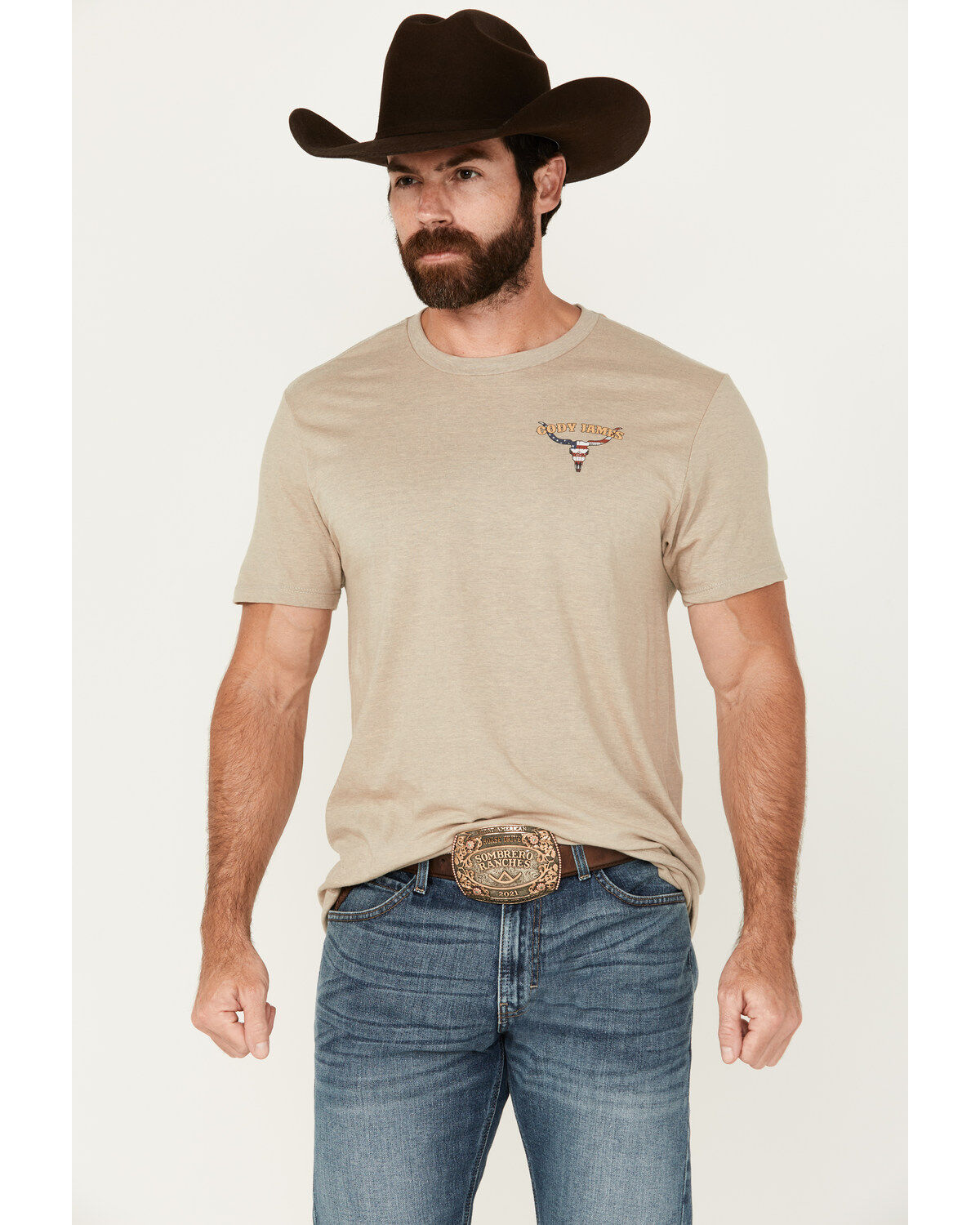 Product Name:  Cody James Men's Skull and Roses Short Sleeve Graphic T-Shirt