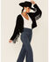 Image #1 - Vocal Women's Faux Suede Western Fringe Jacket, Black, hi-res