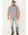 Image #2 - Moonshine Spirit Men's Fence Post Plaid Short Sleeve Snap Western Shirt , White, hi-res