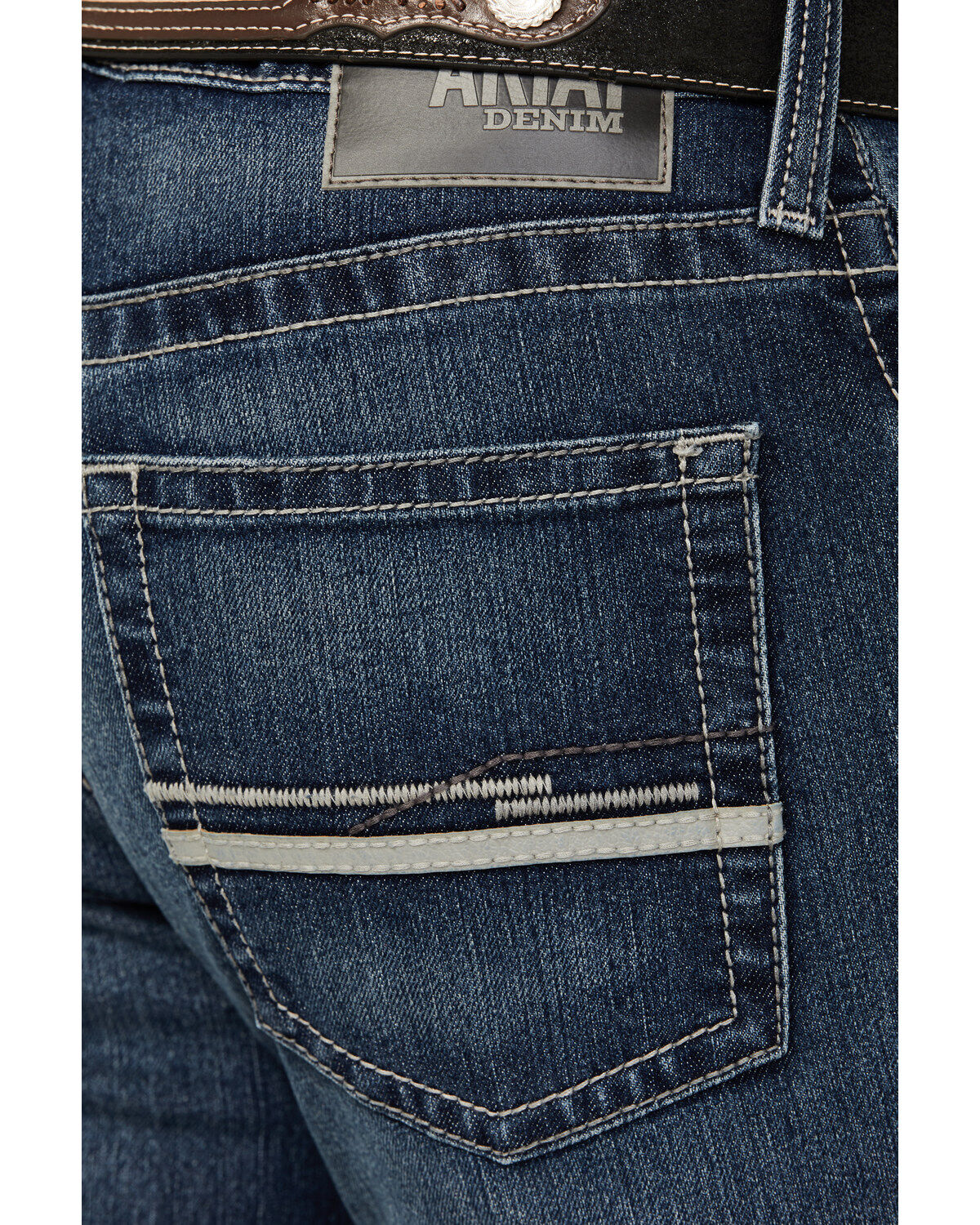 Image #4 - Ariat Men's M4 Colman Ferrin Dark Wash Relaxed Bootcut Durable Stretch Jeans - Big, Dark Wash, hi-res