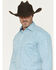 Image #2 - Stetson Men's Medallion Print Long Sleeve Pearl Snap Western Shirt, Green, hi-res