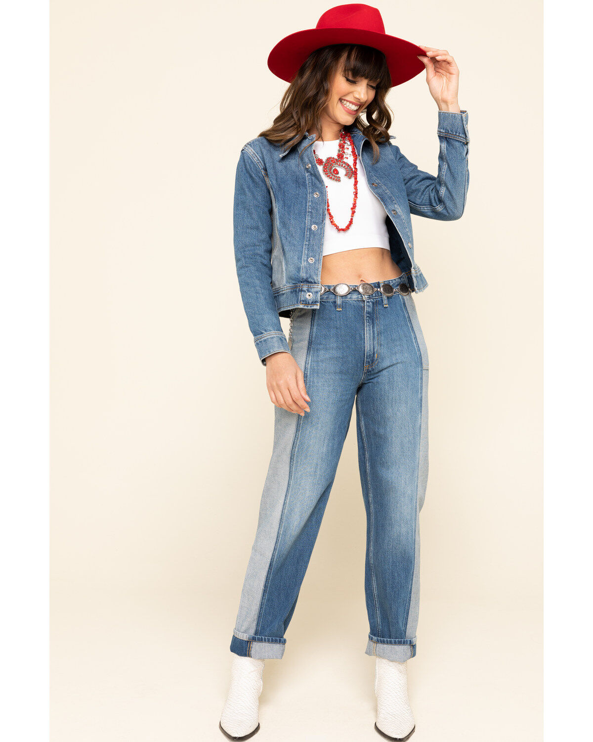 Image #6 - Lee Women's Contrast Denim Seamed Jacket, Blue, hi-res