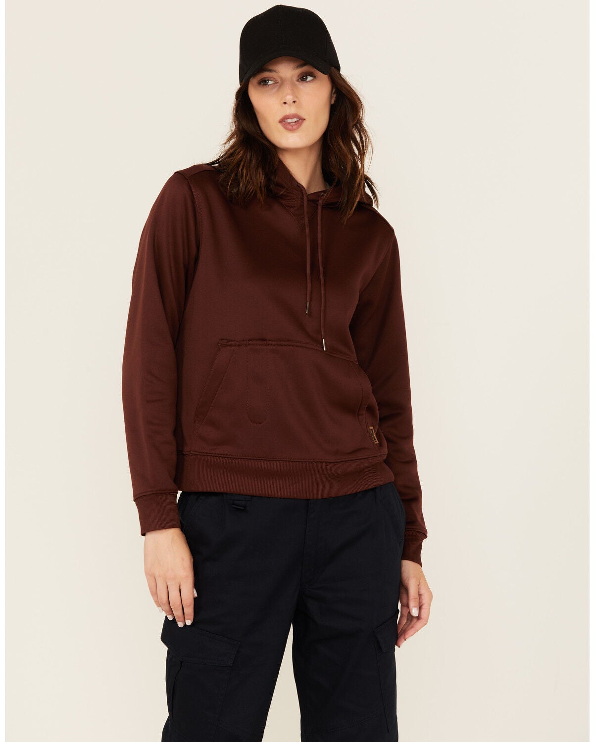 Lucky Brand Workwear Women's Fleece Hoodie, Chocolate, hi-res
