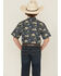 Image #4 - Panhandle Slim Boys' Desert Print Short Sleeve Snap Western Shirt, Navy, hi-res