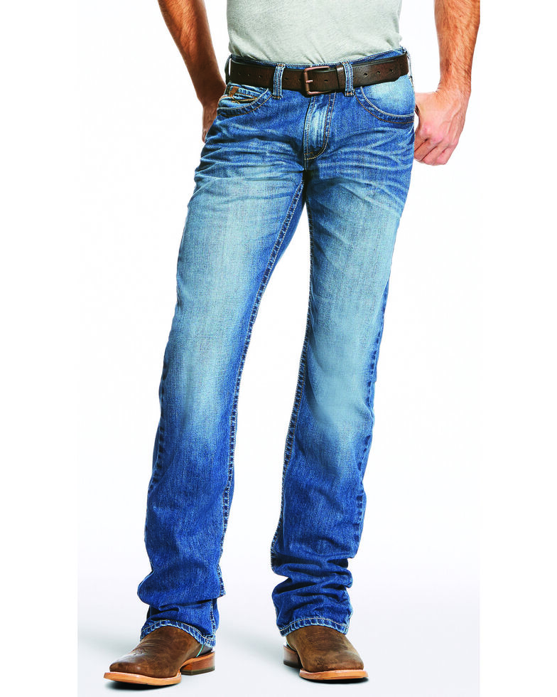 Ariat Men's Blue M5 Slim Fit Jeans - Straight Leg | Boot Barn