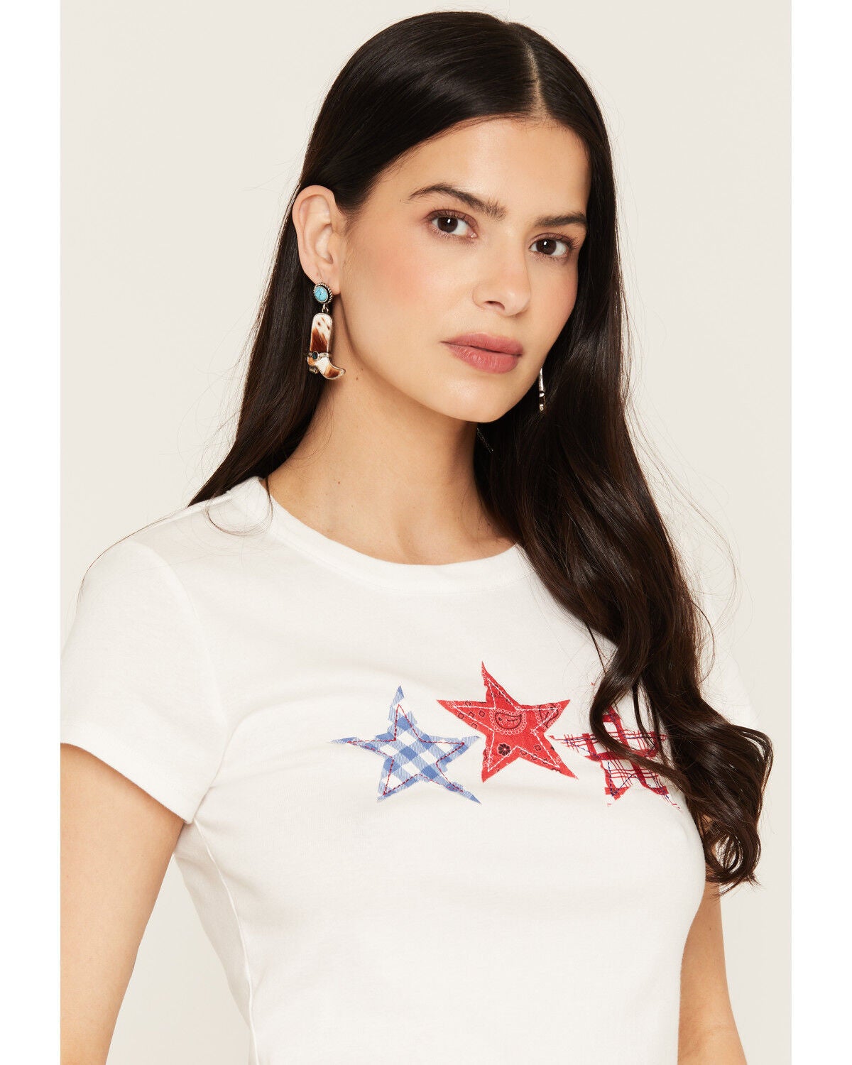 Image #1 - Shyanne Women's American Heritage Boot Earrings, Silver, hi-res