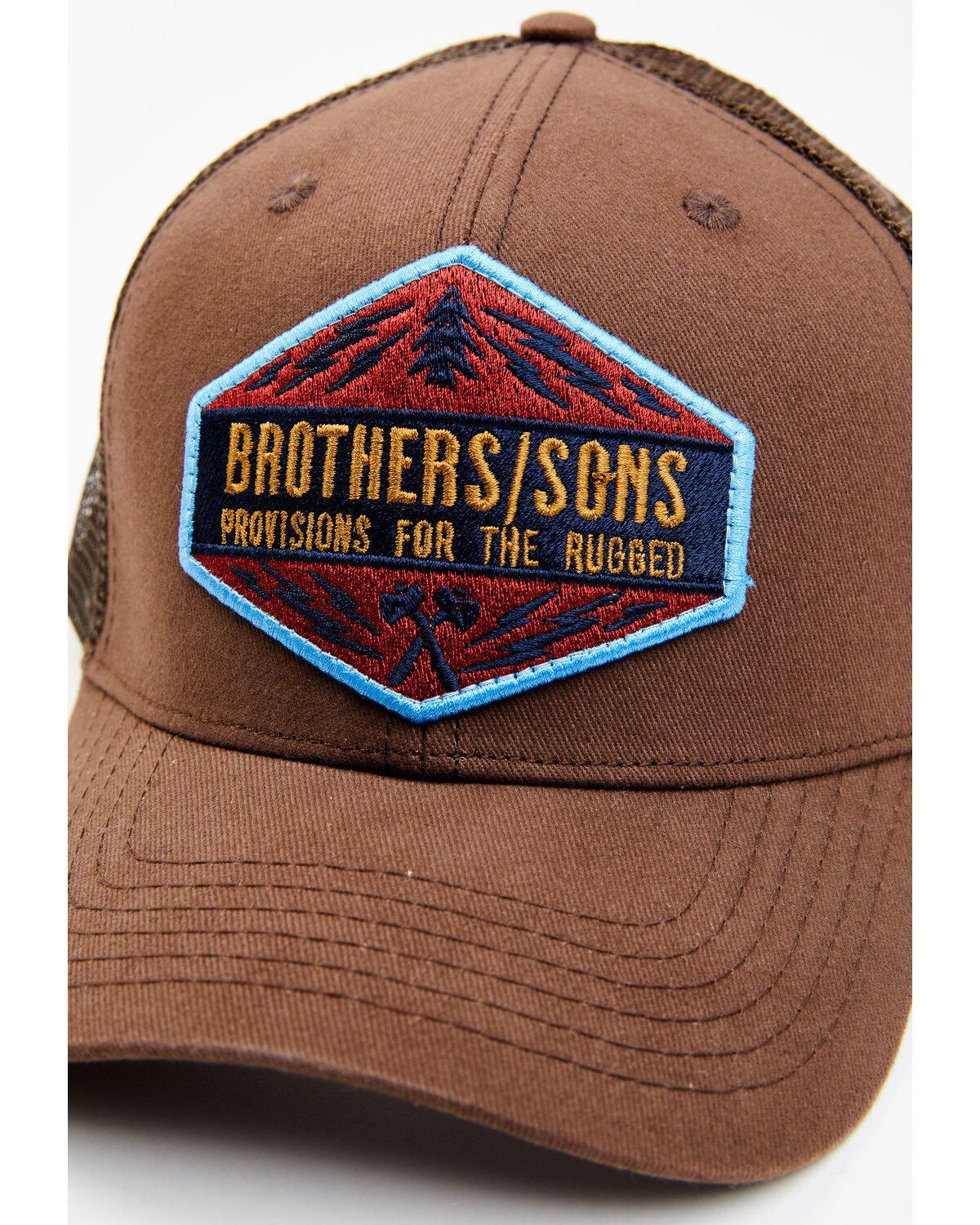 Image #2 - Brothers and Sons Men's Rugged Patch Ball Cap, Brown, hi-res