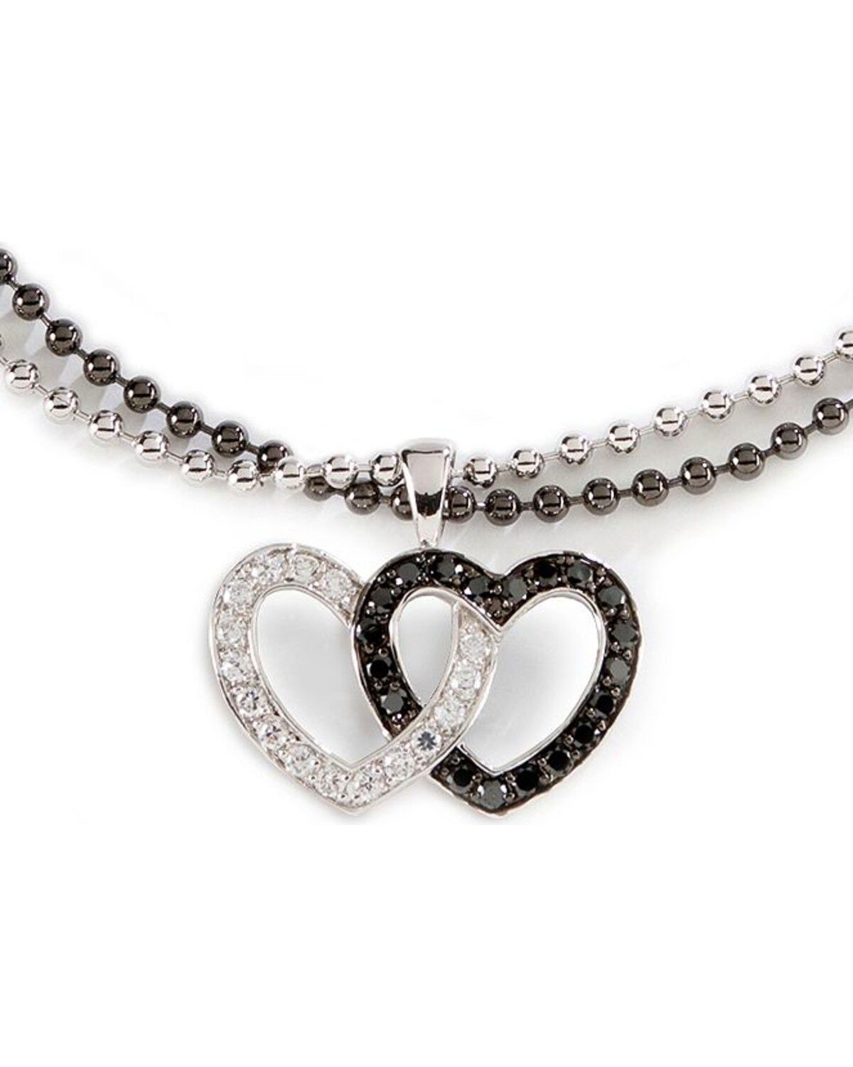 Image #2 - Montana Silversmiths Women's Double Heart Necklace, Silver, hi-res