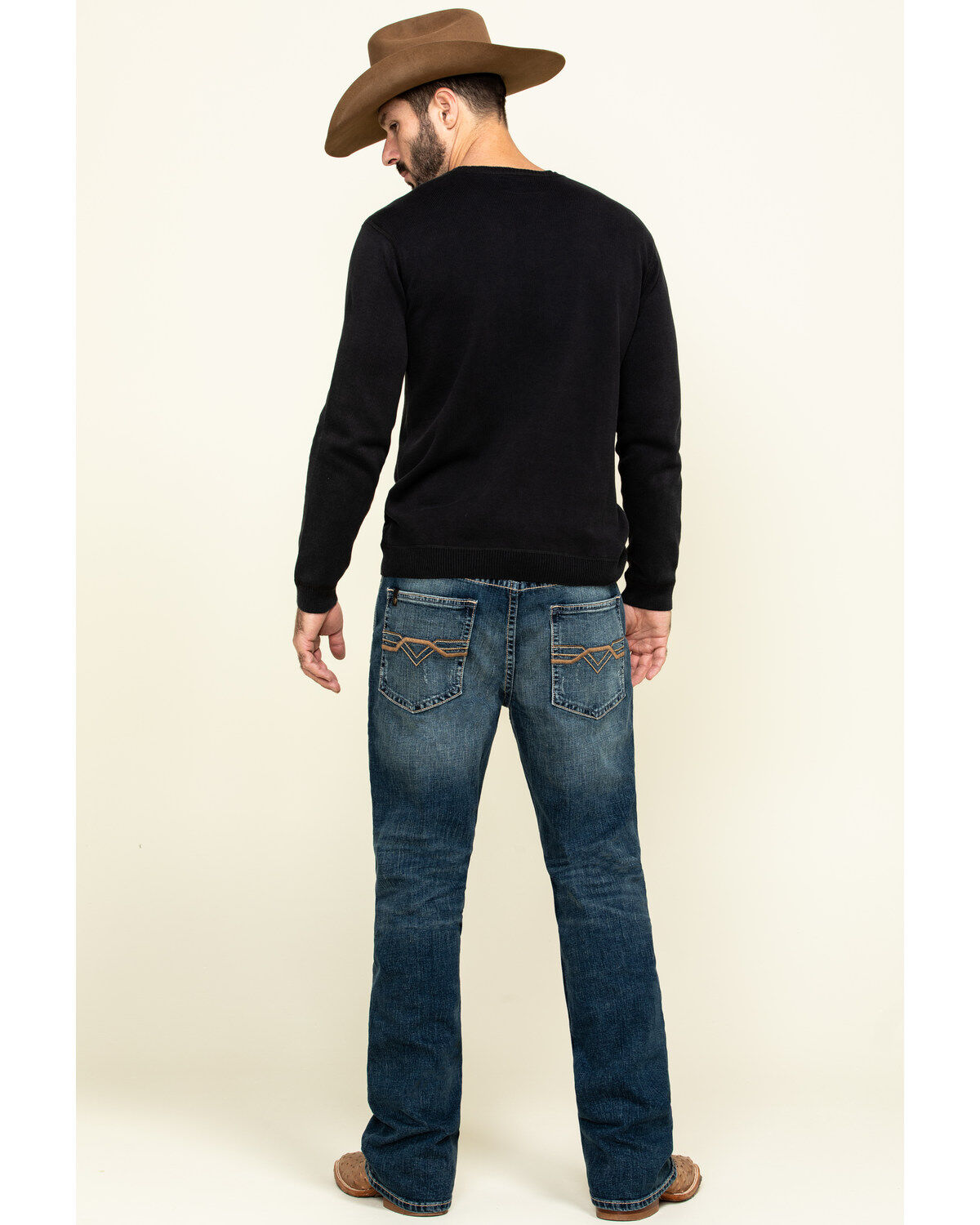 Image #5 - Cody James Core Men's Sundance Medium Wash Stretch Slim Bootcut Jeans, Blue, hi-res