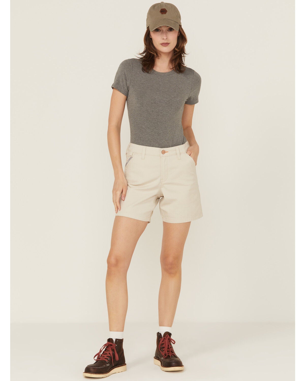 Ariat Women's Rebar PR Made Tough Shorts, Grey, hi-res