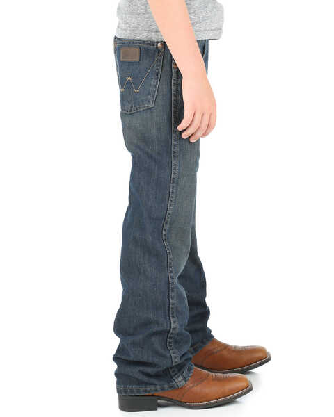 Image #2 - Wrangler Boy's Retro Relaxed Fit Boot Cut Jeans, Denim, hi-res