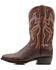 Image #2 - Dan Post Men's 12" Hand Ostrich Quill Exotic Western Boots - Round Toe, Brown, hi-res
