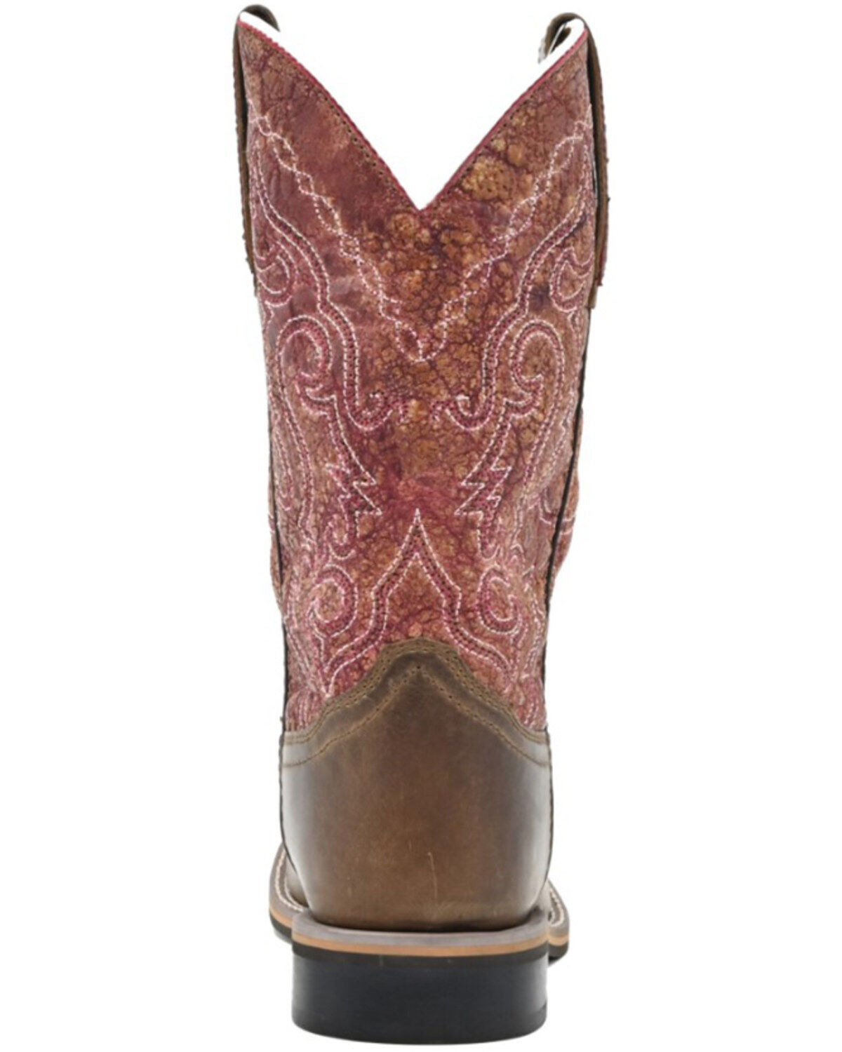 Image #5 - Smoky Mountain Women's Odessa Western Boots - Broad Square Toe, Red, hi-res
